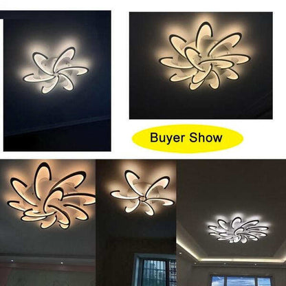 Remote Control LED Ceiling Lights with Ultra-thin Acrylic Flush Mount Lamp