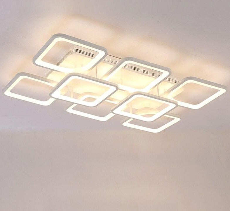 Square Black Modern Ceiling Lights Fixtures For Living Room Bedroom Home Lamp Whit Remote Control Lamparas De Techo Plafondlamp