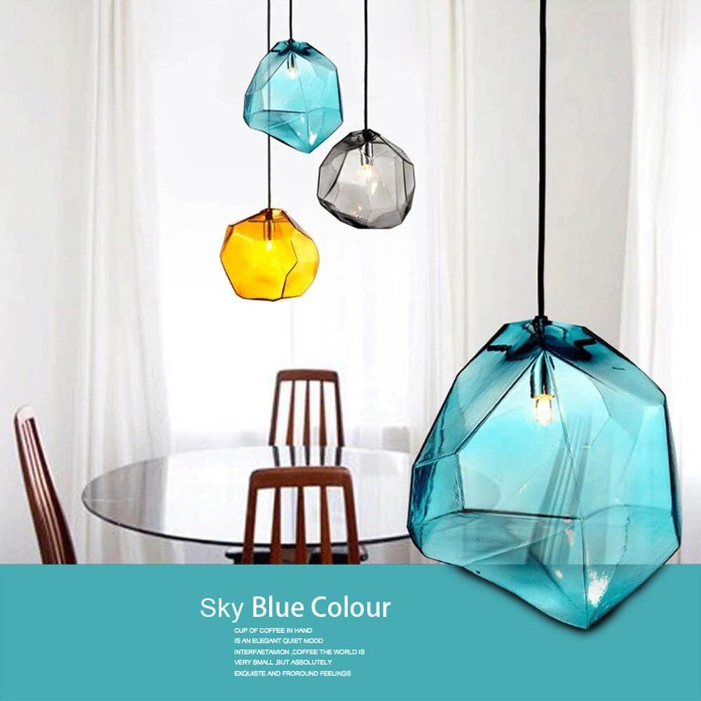 Modern Minimalist Pendant Lights Creative Colorful Glass Pendant Lamps Restaurant LED Lamps Indoor Home Lighting