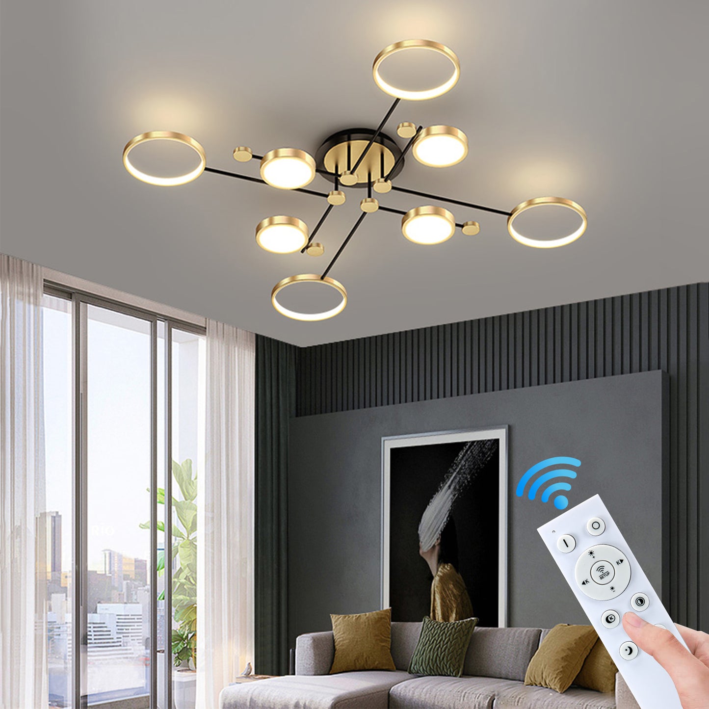 LED Ceiling Hanging Chandelier Lighting Dimmable ceiling lamps Kitchen Dinng Living Room Pendant Light