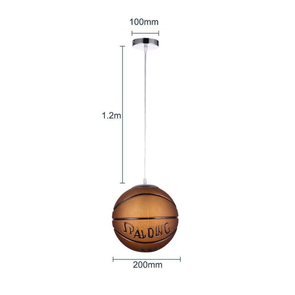 Modern Football Basketball Globe Glass Ball Pendant Lights Led Sport Hanging Lamps Children's Room Bedroom Indoor Lighting Decor