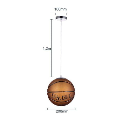 Modern Football Basketball Globe Glass Ball Pendant Lights Led Sport Hanging Lamps Children's Room Bedroom Indoor Lighting Decor