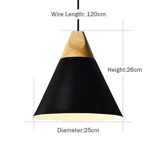 LED Pendant Lights Aluminum Wood Pendant Lamps E27 Modern Hang Lamp Kitchen Restaurant Bar bedroom living room light fixtures
