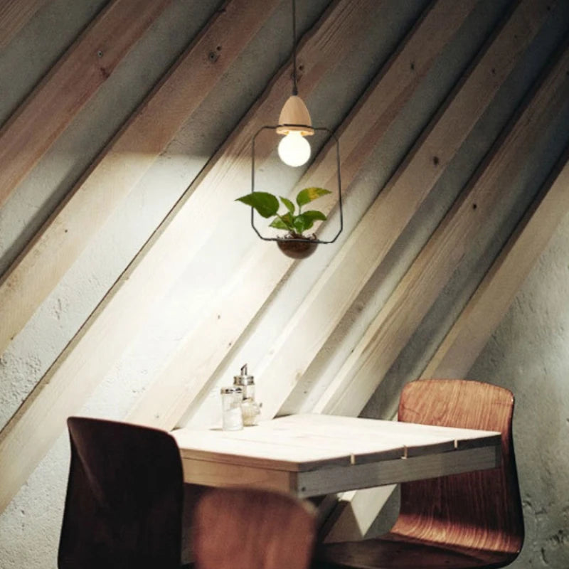 Modern Simple Plant Chandelier American Restaurant Coffee Shop Balcony Iron Decorative Lamps and Lanterns