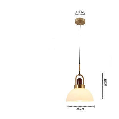 Glass Chandeliers In Restaurants Are Simple and Creative Semi-circular Cream Bar Shops Decorate Bedside Lamps