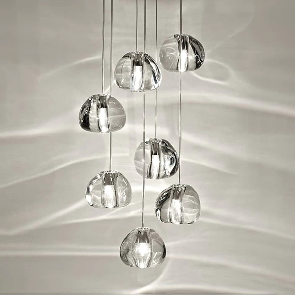 Ccrystal Chandeliers Lighting Loft Hanging Lamp Staircase Modern Luxury Long Wire Cristal Balls Kitchen Villa Living Room Bar