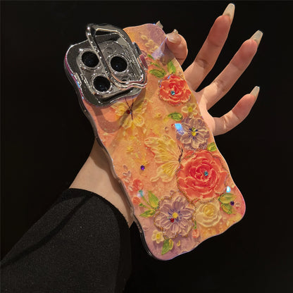 Luxury IMD Flower Design Fashion Phone Cases for iphone 16 15 14