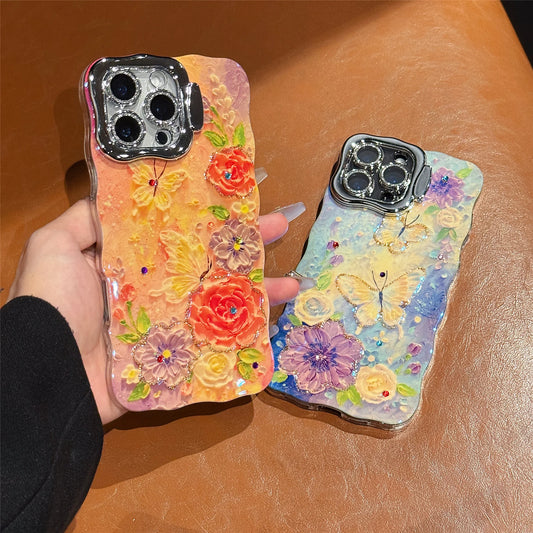 Luxury IMD Flower Design Fashion Phone Cases for iphone 16 15 14