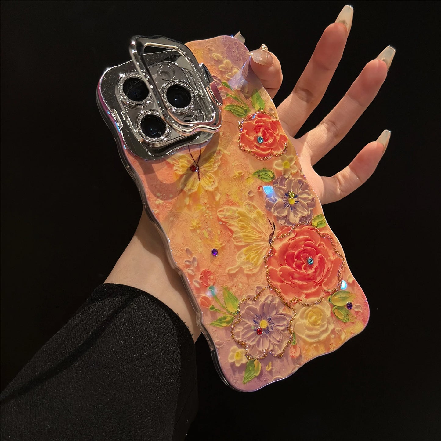 Luxury IMD Flower Design Fashion Phone Cases for iphone 16 15 14