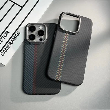 Geometric Carbon Fiber texture 3D Relief Magsafe case for iphone 17 16 Wireless Charging Hard Case
