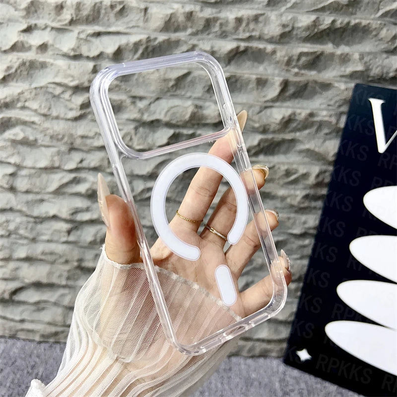 Magsafe Magnetic Clear Phone Case For iPhone 17 16 15 14 13 12