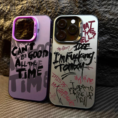 Inspirational Quotes Minimalist Letters Graphic Phone Case For iPhone 16 15 14