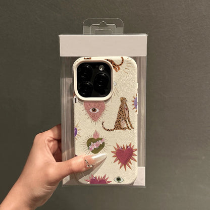Personalized Leopard Lichee Pattern Silicone Cover For iPhone 17 16 15