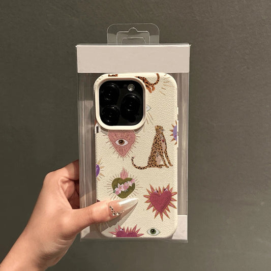 Personalized Leopard Lichee Pattern Silicone Cover For iPhone 17 16 15