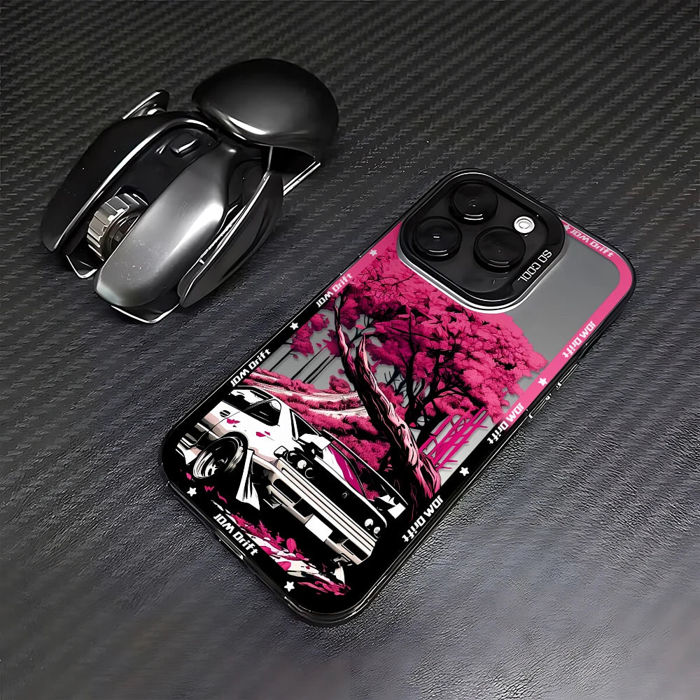 Tokyo Sports Racing JDM Drift Car Phone Case For iPhone 16 15 14 Anti Fall Matte Cover