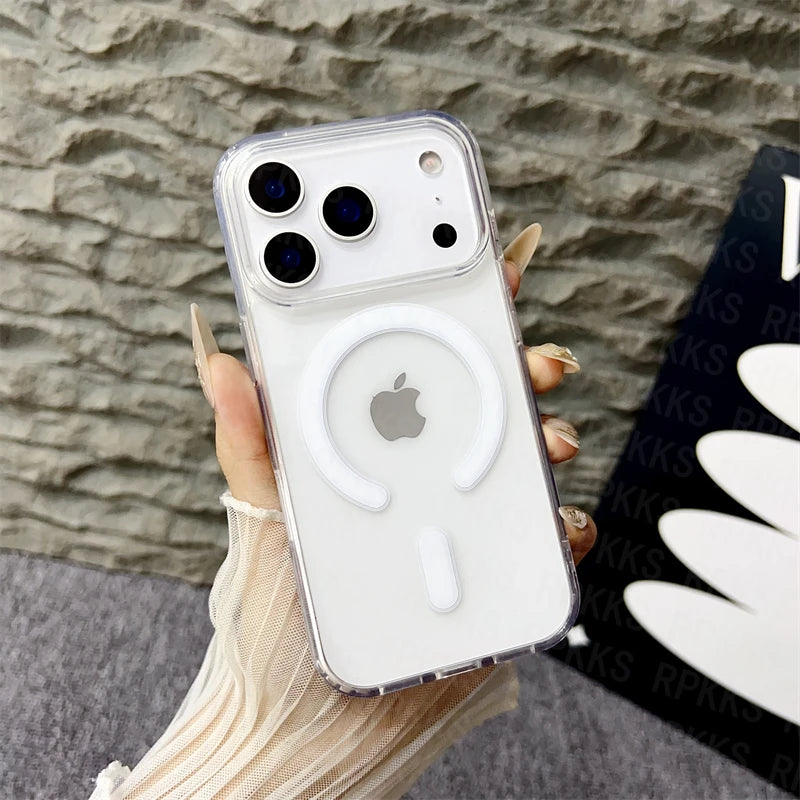 Magsafe Magnetic Clear Phone Case For iPhone 17 16 15 14 13 12