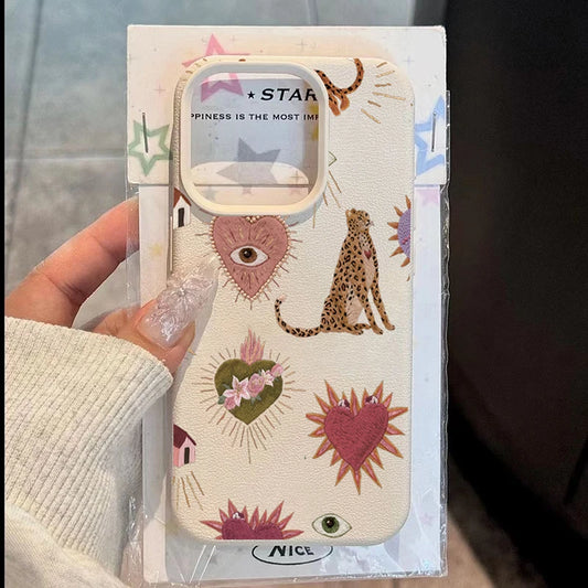 Personalized Leopard Lichee Pattern Silicone Cover For iPhone 17 16 15