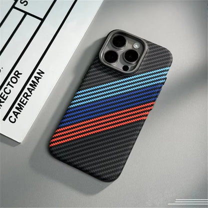 Geometric Carbon Fiber texture 3D Relief Magsafe case for iphone 17 16 Wireless Charging Hard Case