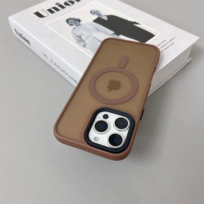 Luxury Magnetic Magsafe Wireless Charge Phone Case For iPhone 16 15 Shockproof Matte Case