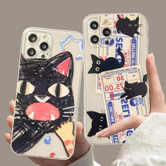 Doodle Angry Cat Case for Iphone 16 15 14
