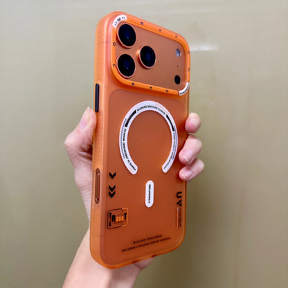 Matte Magnetic Phone Case For iPhone 17 Magsafe Wireless Charge Frosted Metal Lens Frame Buttons Cover