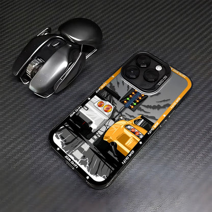 Tokyo Sports Racing JDM Drift Car Phone Case For iPhone 16 15 14 Anti Fall Matte Cover