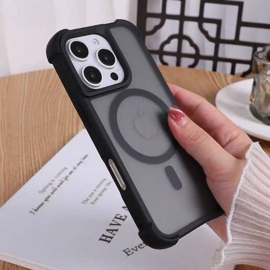 Magnetic Matte Fall Prevention  Armor Shockproof Magsafe Case For iPhone 16 15 14