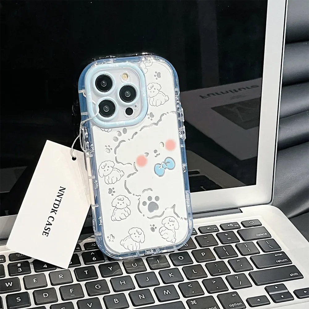 Cut Cat Aninal Phone Case For iPhone 17 16 15 Silicone Soft Cover