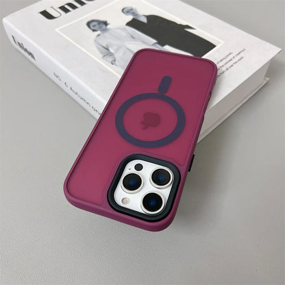Luxury Magnetic Magsafe Wireless Charge Phone Case For iPhone 16 15 Shockproof Matte Case