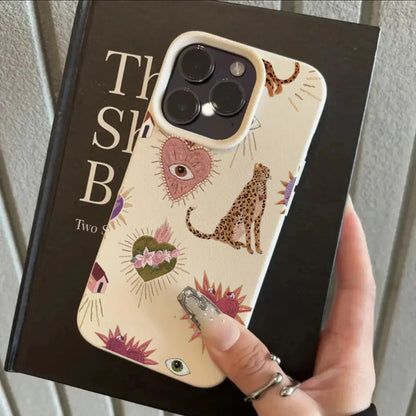 Personalized Leopard Lichee Pattern Silicone Cover For iPhone 17 16 15