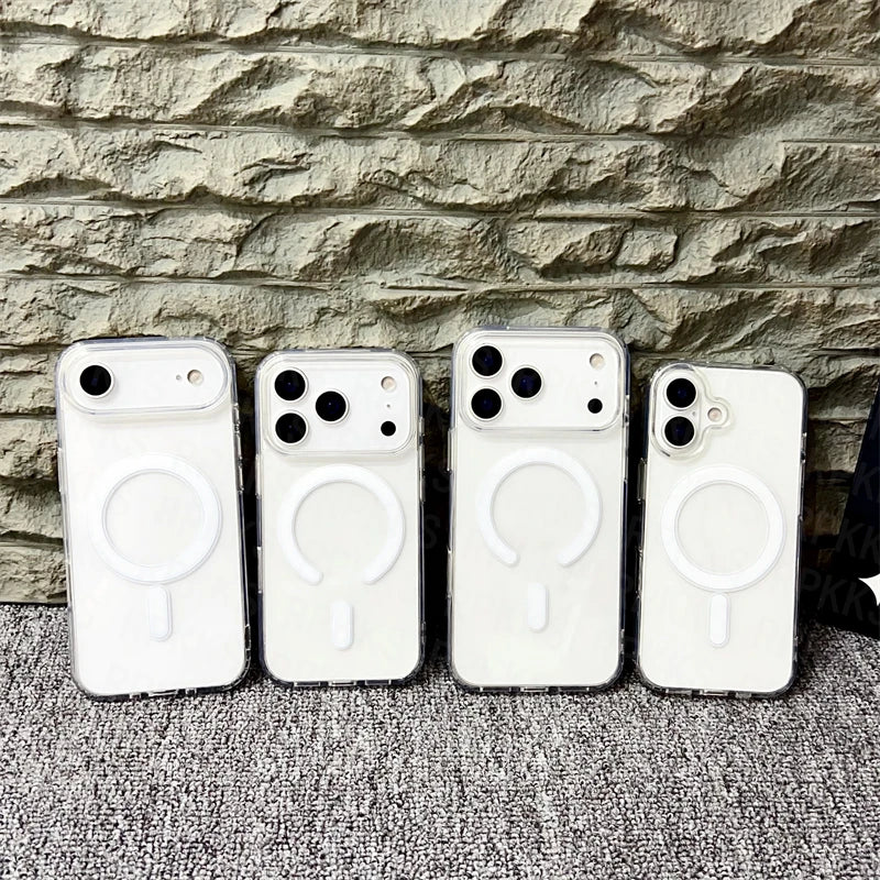 Magsafe Magnetic Clear Phone Case For iPhone 17 16 15 14 13 12