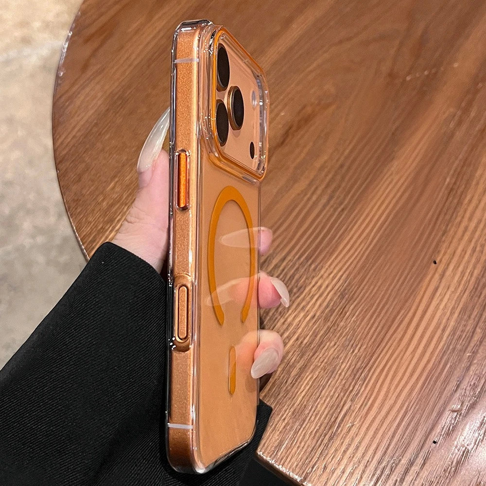 Transparent for Magsafe Hard PC Case for iPhone 17 Magnetic Candy Color Clear Ultra Slim Cover