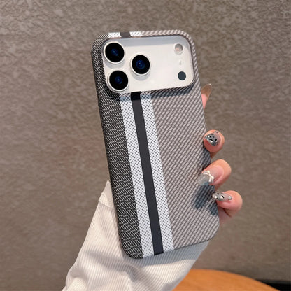 Luxury Carbon Fiber Kevlar Pattern Case For iPhone 17 Shockproof Retro Lines Cover