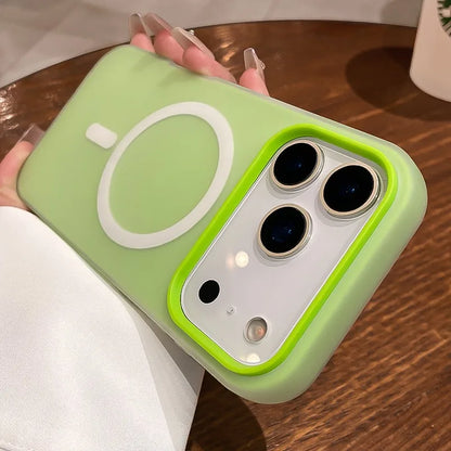 Luxury 2 IN 1 Magnetic Shockproof Case for iPhone 17 Liquid Silicone Magsafe Bumper Cover