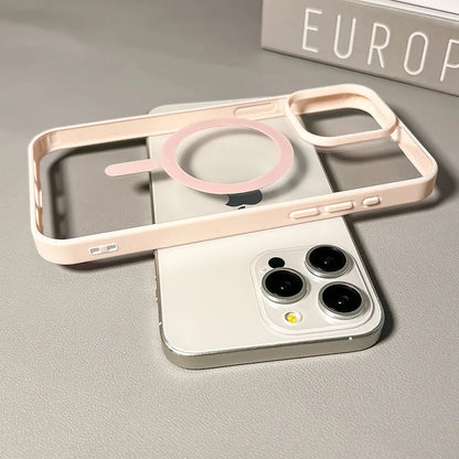 Candy Color Magsafe Wireless Charge Phone Case For iPhone 17 16 15 14 Magnetic Bumper Cover