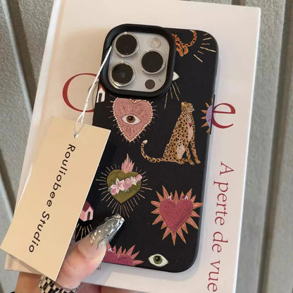 Personalized Leopard Lichee Pattern Silicone Cover For iPhone 17 16 15