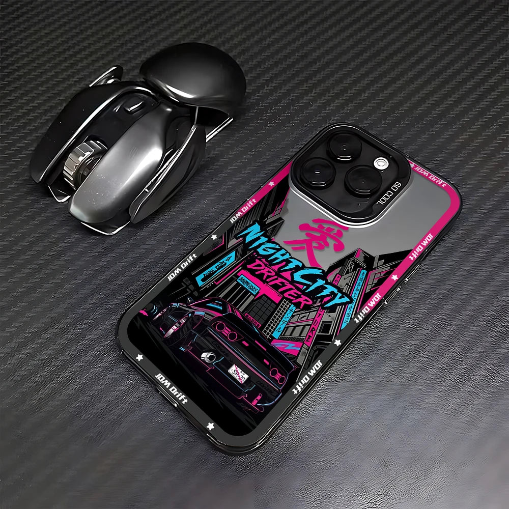 Tokyo Sports Racing JDM Drift Car Phone Case For iPhone 16 15 14 Anti Fall Matte Cover