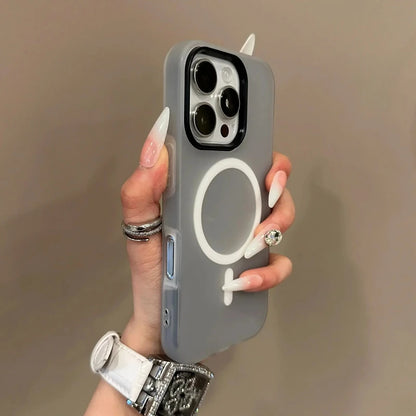 Luxury Candy Color 2 IN 1 Magsafe Case for iPhone 17 16 15 Magnetic Wireless Charge Bumper Cover