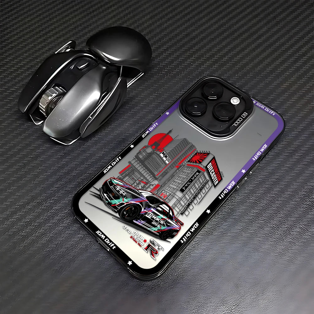 Tokyo Sports Racing JDM Drift Car Phone Case For iPhone 16 15 14 Anti Fall Matte Cover