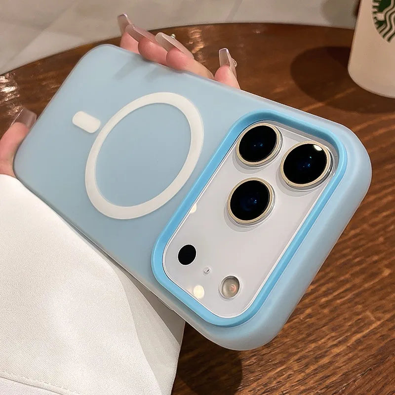 Luxury 2 IN 1 Magnetic Shockproof Case for iPhone 17 Liquid Silicone Magsafe Bumper Cover