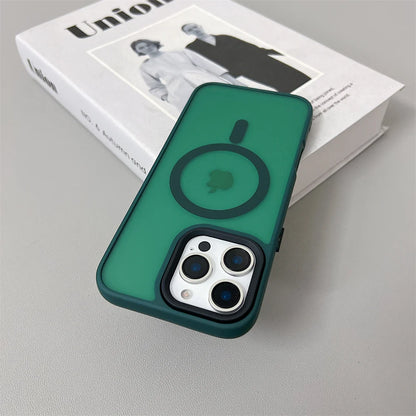 Luxury Magnetic Magsafe Wireless Charge Phone Case For iPhone 16 15 Shockproof Matte Case