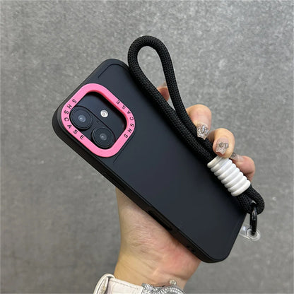 Luxury Wrist Strap Bracelet Lanyard Phone Case For iPhone 16 15 14