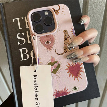 Personalized Leopard Lichee Pattern Silicone Cover For iPhone 17 16 15
