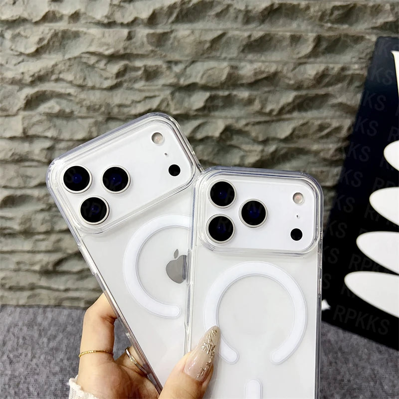 Magsafe Magnetic Clear Phone Case For iPhone 17 16 15 14 13 12