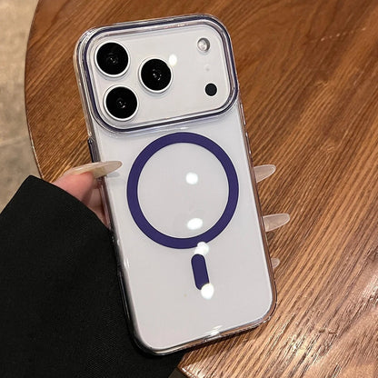 Transparent for Magsafe Hard PC Case for iPhone 17 Magnetic Candy Color Clear Ultra Slim Cover