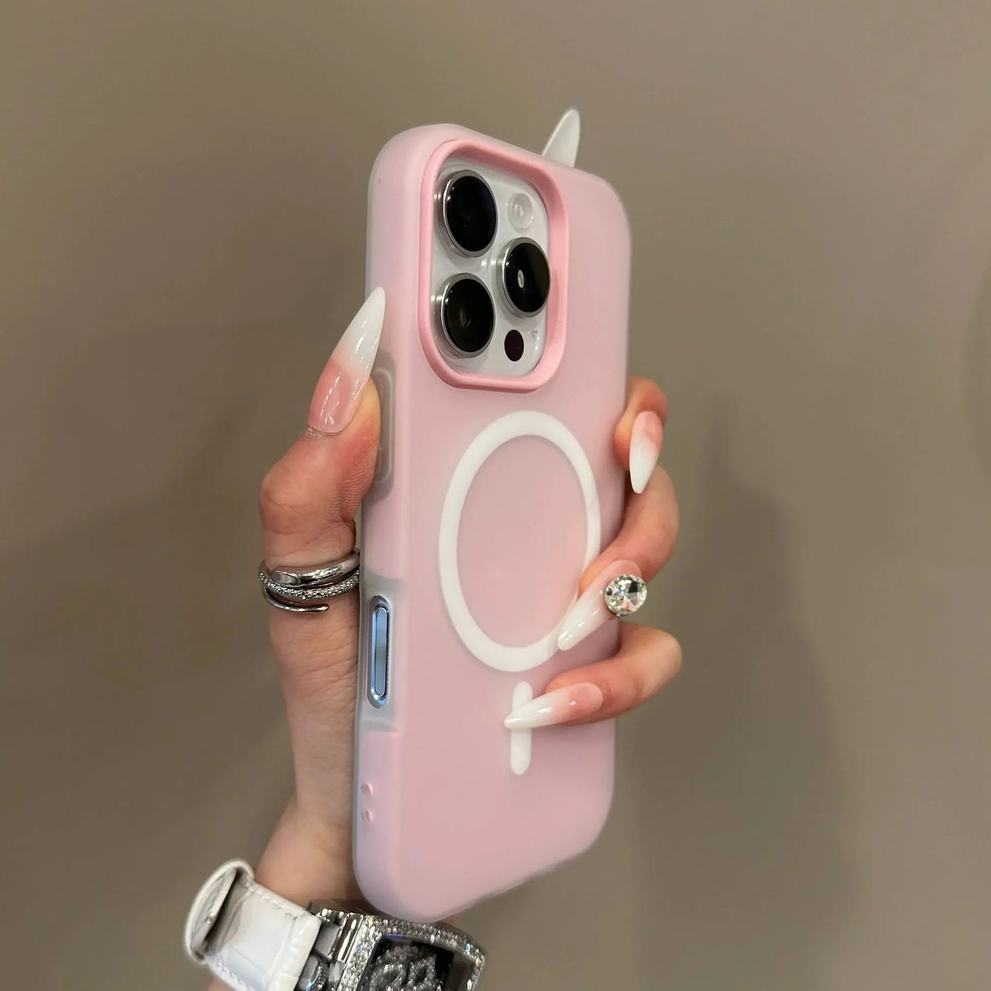 Luxury Candy Color 2 IN 1 Magsafe Case for iPhone 16 15 14 Magnetic Wireless Charge Matte Soft Cover