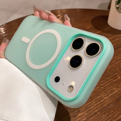 Luxury 2 IN 1 Magnetic Shockproof Case for iPhone 17 Liquid Silicone Magsafe Bumper Cover