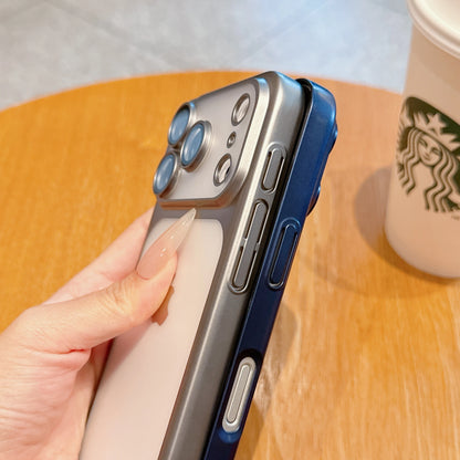 New Transparent Phone Case For iPhone 17 Plating Frame Lens Film Protection Anti-fall Hard Clear Cover