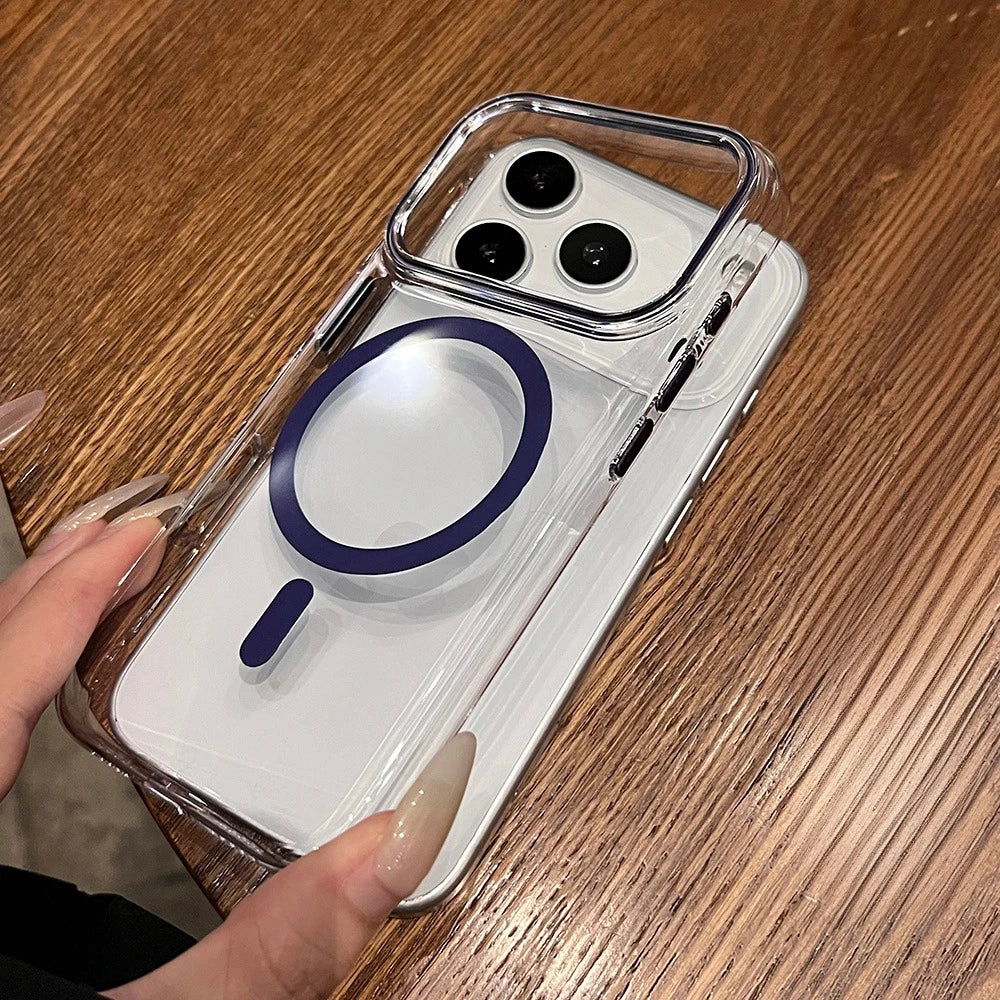 Transparent for Magsafe Hard PC Case for iPhone 17 Magnetic Candy Color Clear Ultra Slim Cover