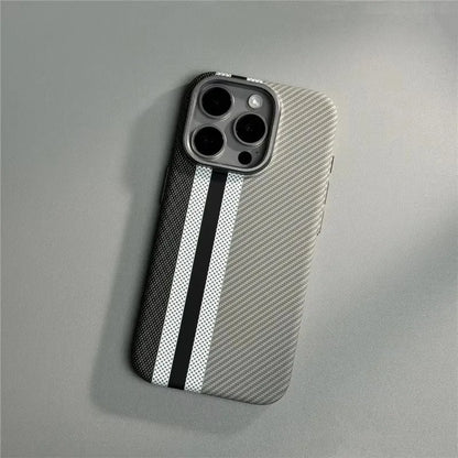 Geometric Carbon Fiber texture 3D Relief Magsafe case for iphone 17 16 Wireless Charging Hard Case